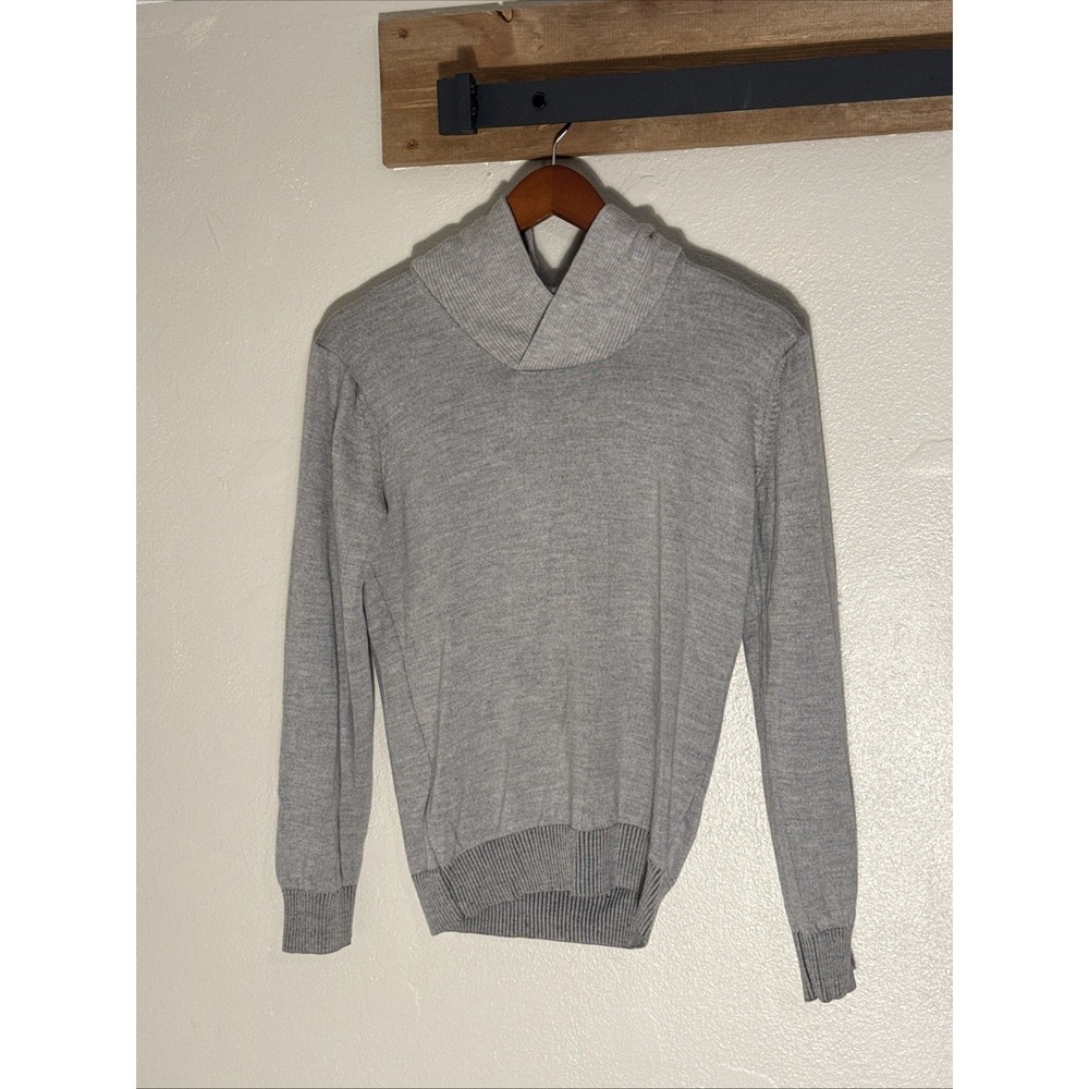 Marco‎ Fiori Sweater Men's Medium Gray 100% Extra Fine Merino Wool Made In Italy